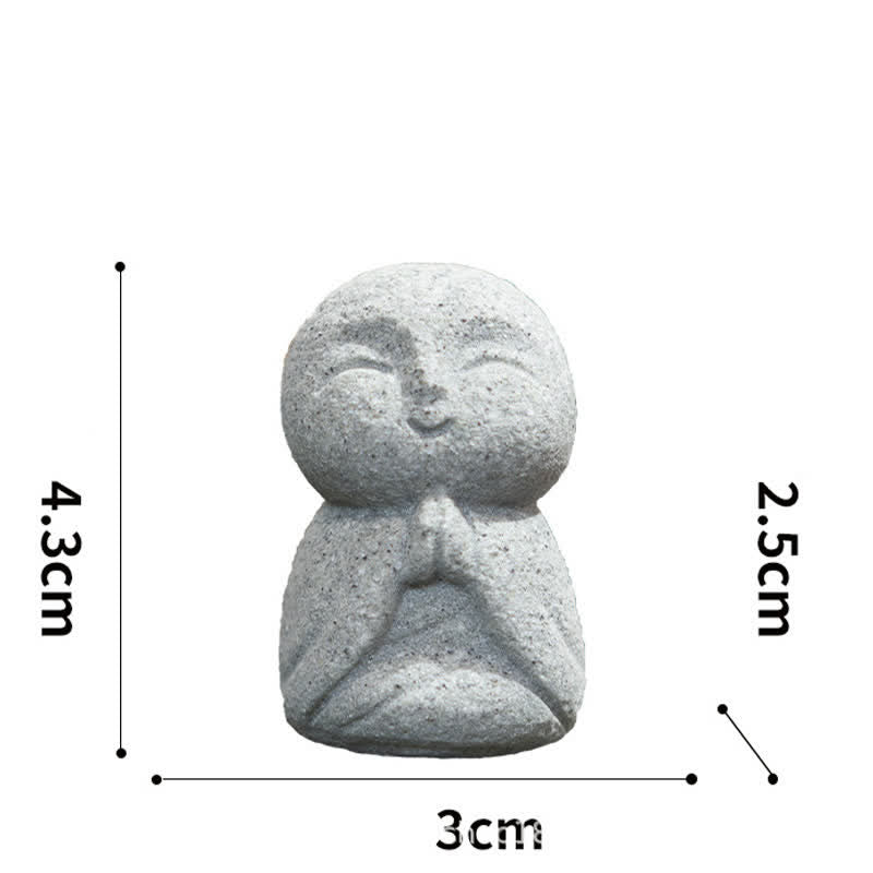 Buddha Stones Żywiczna mała modlitwa Buddy Ksitigarbha do medytacji współczucia - Modlitwa klęcząca 4,3*3,0*2,5 cm - image 18