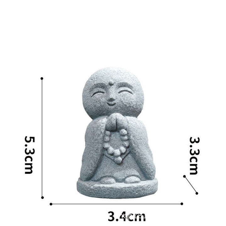 Buddha Stones Żywiczna mała modlitwa Buddy Ksitigarbha do medytacji współczucia - Krótkie koraliki modlitewne 5,3*3,4*3,3 cm - image 9