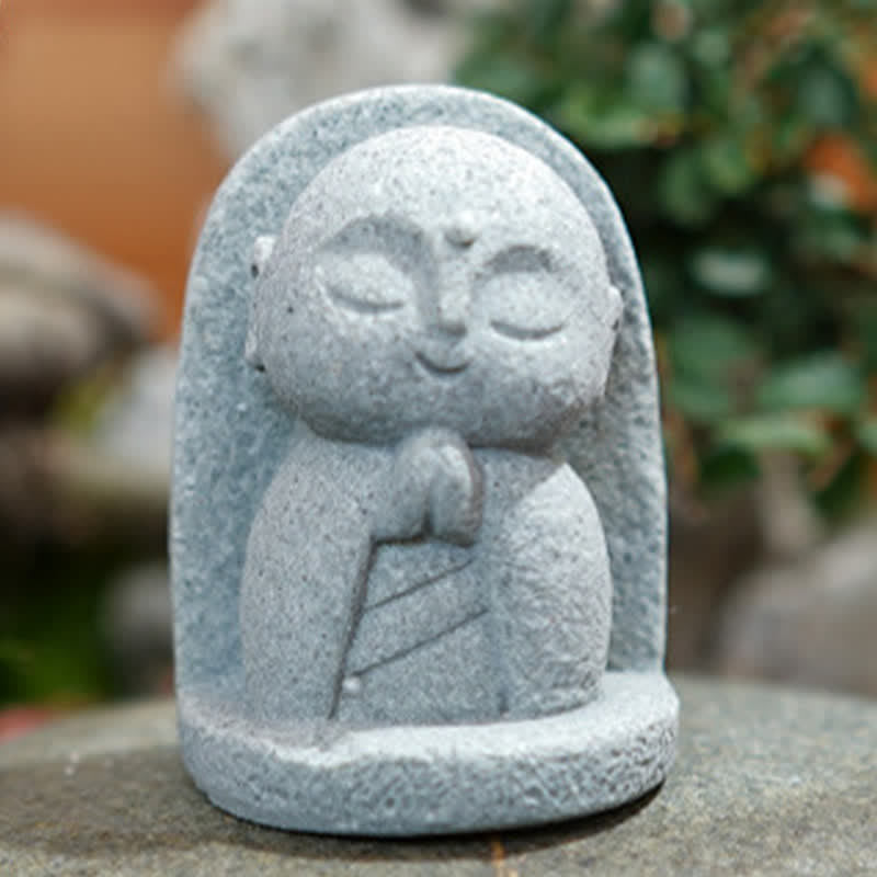 Buddha Stones Żywiczna mała modlitwa Buddy Ksitigarbha do medytacji współczucia - image 13