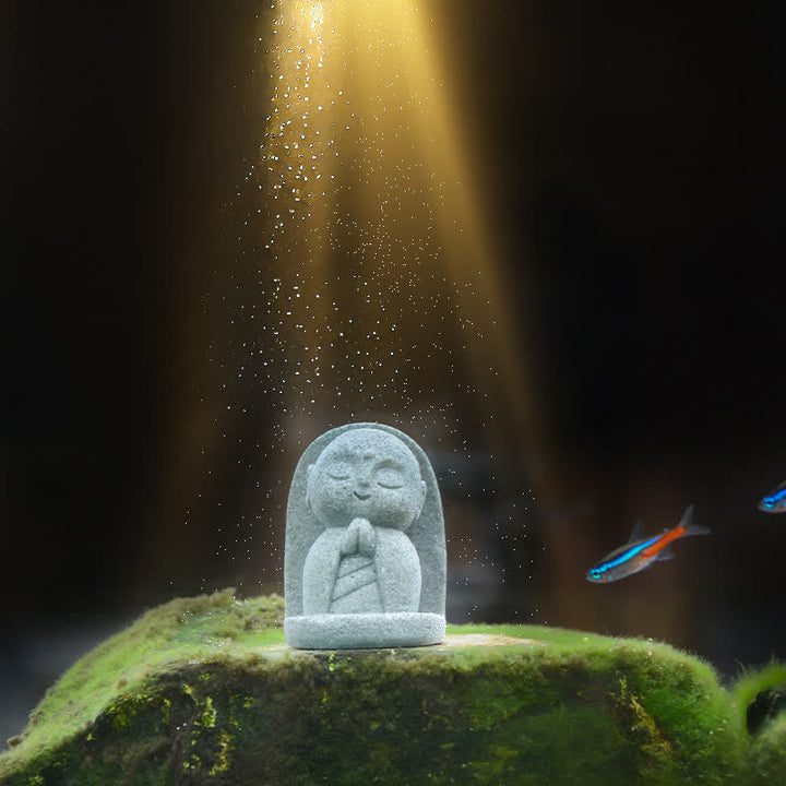 Buddha Stones Żywiczna mała modlitwa Buddy Ksitigarbha do medytacji współczucia - image 14