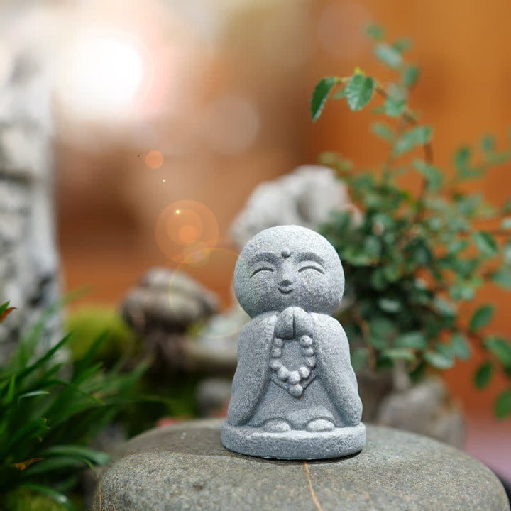 Buddha Stones Żywiczna mała modlitwa Buddy Ksitigarbha do medytacji współczucia - image 11
