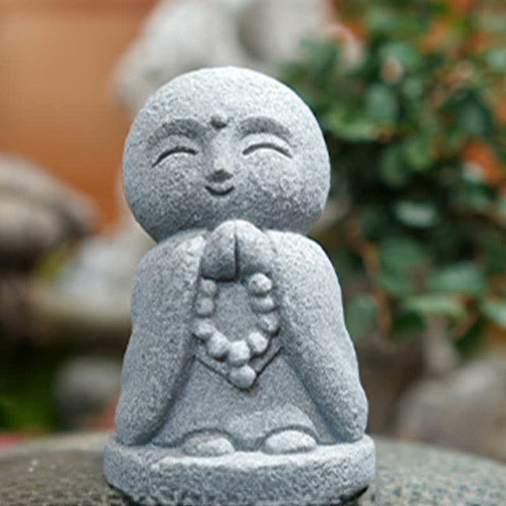 Buddha Stones Żywiczna mała modlitwa Buddy Ksitigarbha do medytacji współczucia - image 10