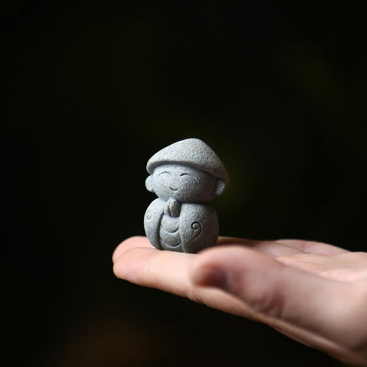 Buddha Stones Żywiczna mała modlitwa Buddy Ksitigarbha do medytacji współczucia - image 5