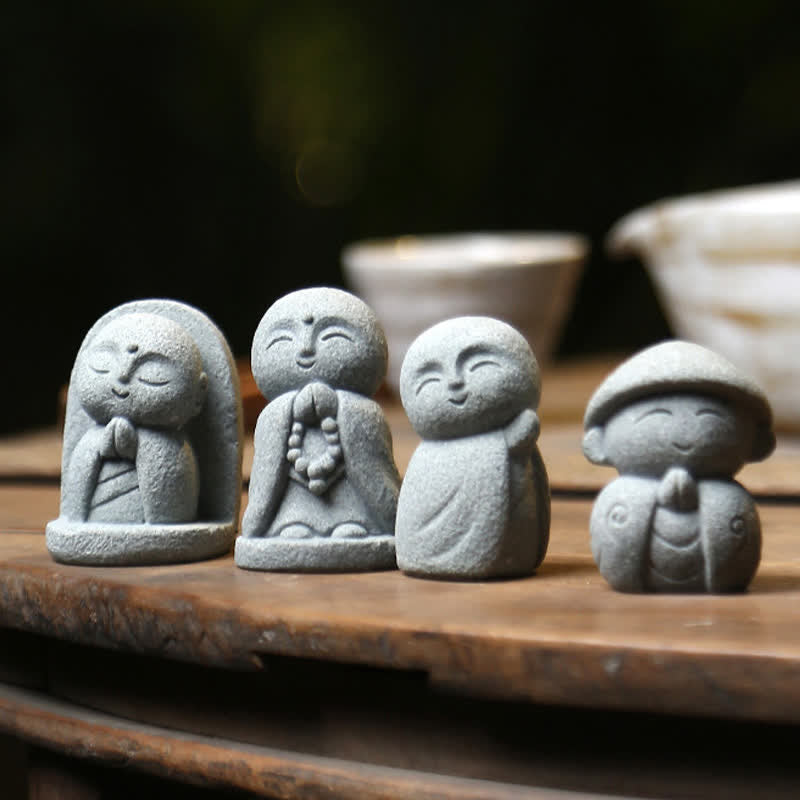 Buddha Stones Żywiczna mała modlitwa Buddy Ksitigarbha do medytacji współczucia - image 22