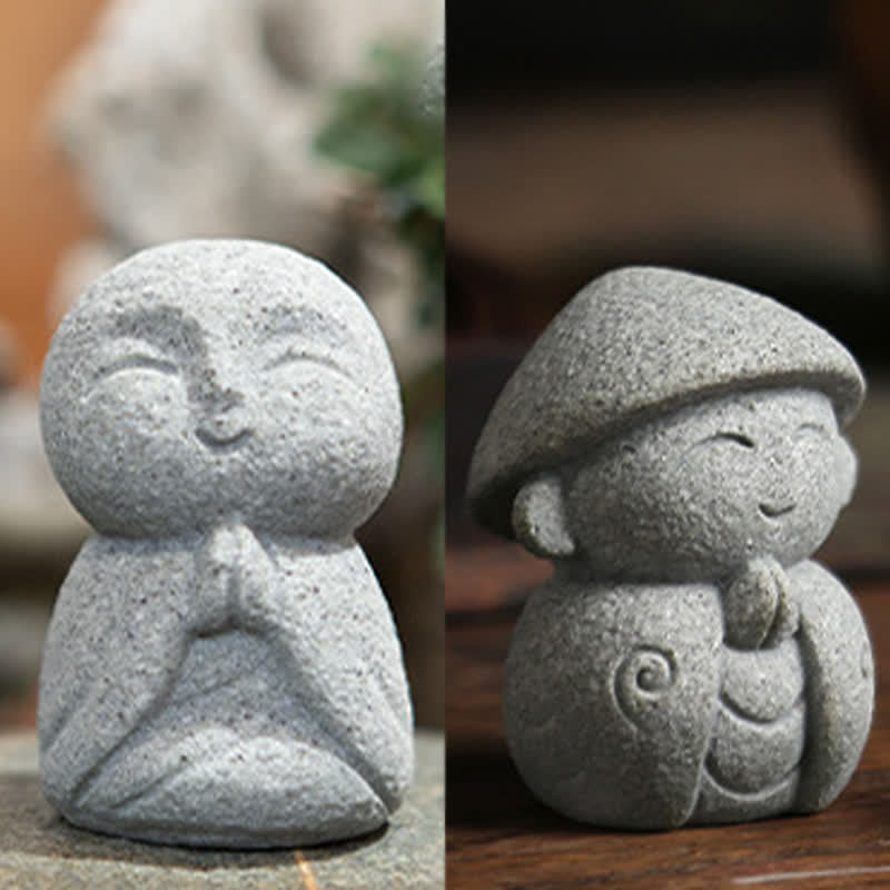 Buddha Stones Żywiczna mała modlitwa Buddy Ksitigarbha do medytacji współczucia - image 20