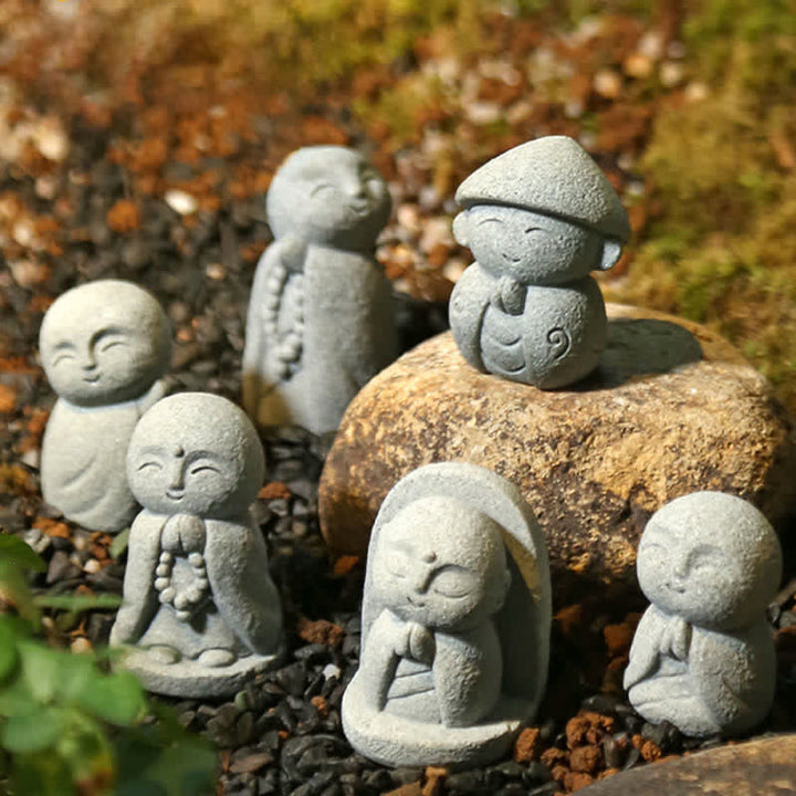 Buddha Stones Żywiczna mała modlitwa Buddy Ksitigarbha do medytacji współczucia - image 0