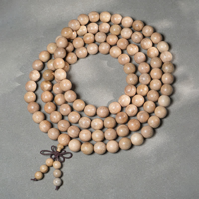 Buddha Stones Naturalna kamforowa drewno Perseverance 108 koralików Mala - 12 mm - image 9