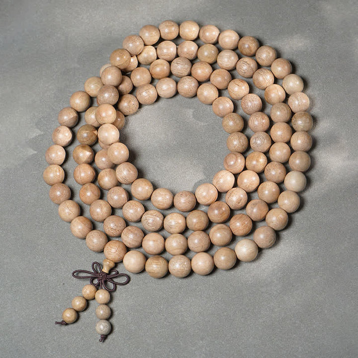 Buddha Stones Naturalna kamforowa drewno Perseverance 108 koralików Mala - 12 mm - image 9