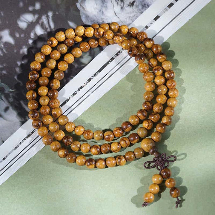 Buddha Stones Naturalna marmurowa mala z 108 koralikami Harmony - image 1