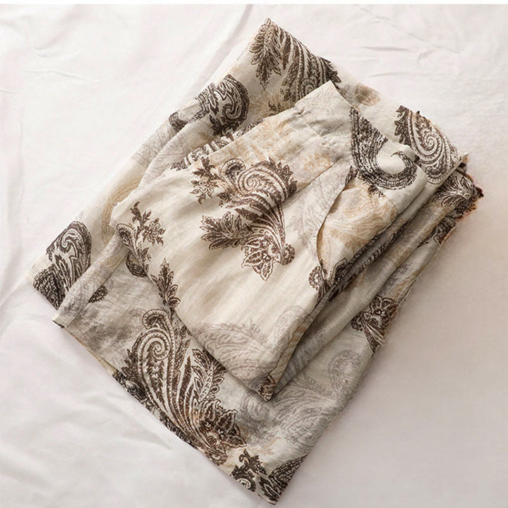 Buddha Stones Letnie, swobodne spodnie damskie w stylu boho, z zamkiem błyskawicznym i kieszeniami, z kostką i prostymi nogawkami - image 5