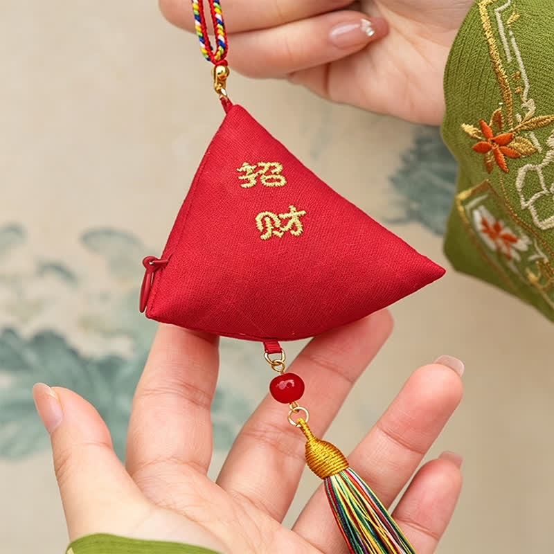 Buddha Stones Haftowany trójkątny skorpion Zongzi, uroczy zwierzęcy wystrój - image 5