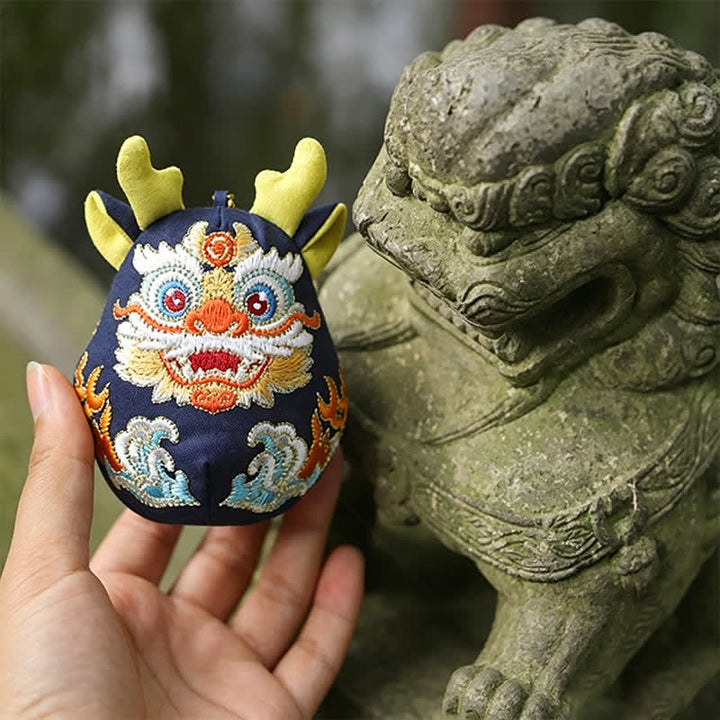Buddha Stones Szczęśliwy Pi Xiu Qilin Smok Lis Bogactwo Uroczy Dekor Zwierzęcy - image 2