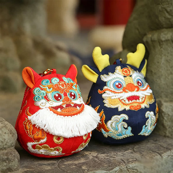 Buddha Stones Szczęśliwy Pi Xiu Qilin Smok Lis Bogactwo Uroczy Dekor Zwierzęcy - image 15