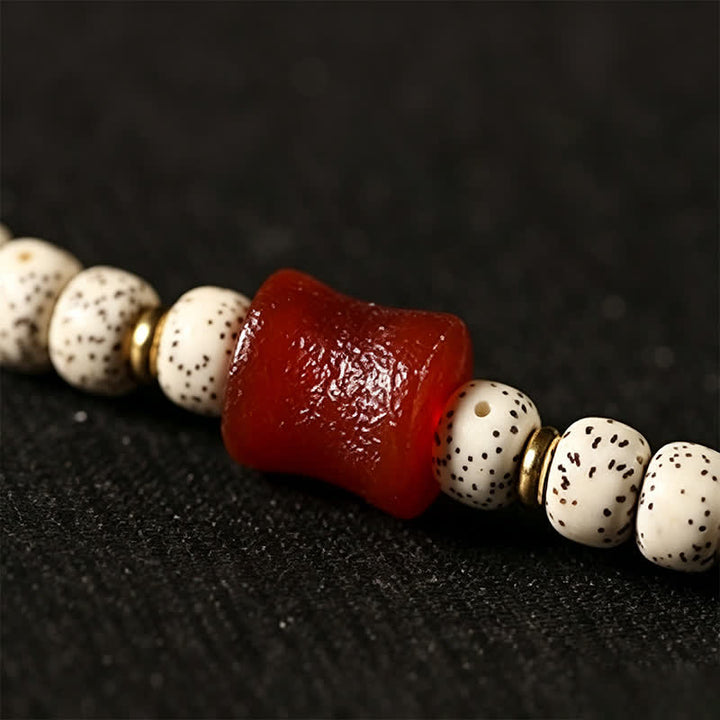 Buddha Stones Koralik mądrości z nasion bodhi gwiazdy księżyca, dzi, ręcznie tkany tybetański, 108 koralików mala - image 10