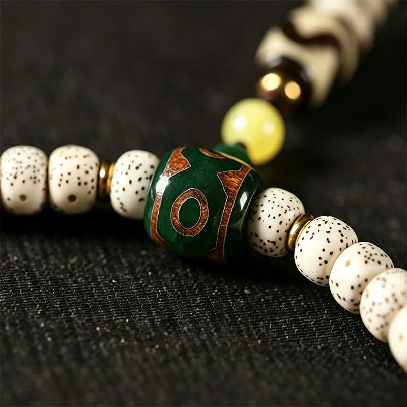 Buddha Stones Koralik mądrości z nasion bodhi gwiazdy księżyca, dzi, ręcznie tkany tybetański, 108 koralików mala - image 13