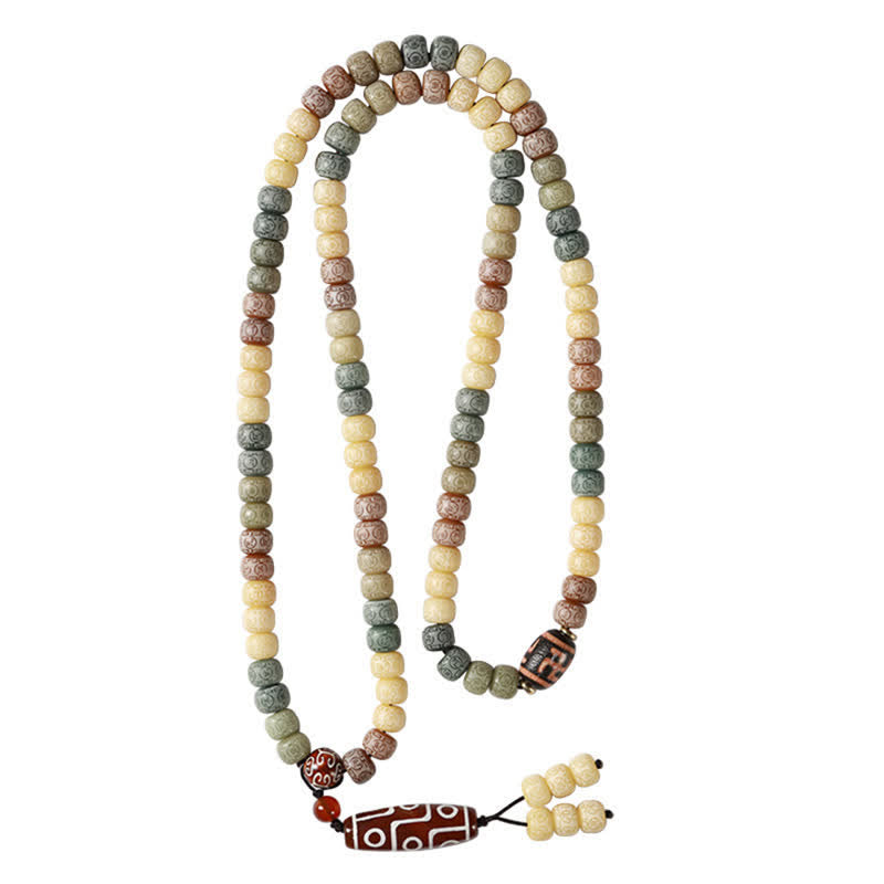 Buddha Stones Bodhi Seed Hand-Woven Peace Vintage Mala z 108 koralikami - image 15