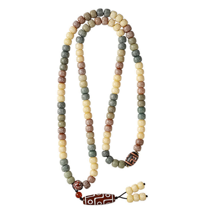 Buddha Stones Bodhi Seed Hand-Woven Peace Vintage Mala z 108 koralikami - image 15