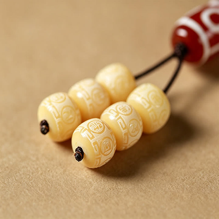 Buddha Stones Bodhi Seed Hand-Woven Peace Vintage Mala z 108 koralikami - image 14