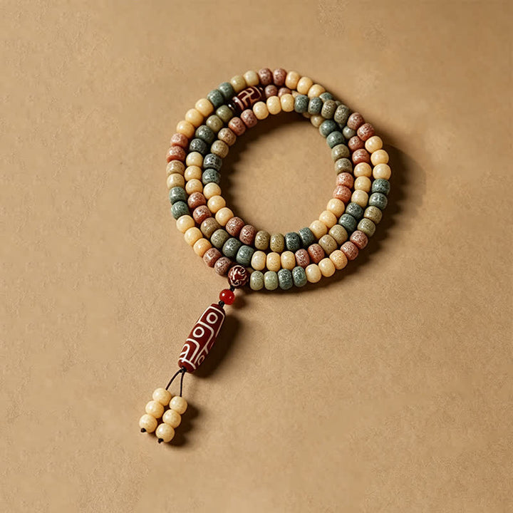 Buddha Stones Bodhi Seed Hand-Woven Peace Vintage Mala z 108 koralikami - image 2