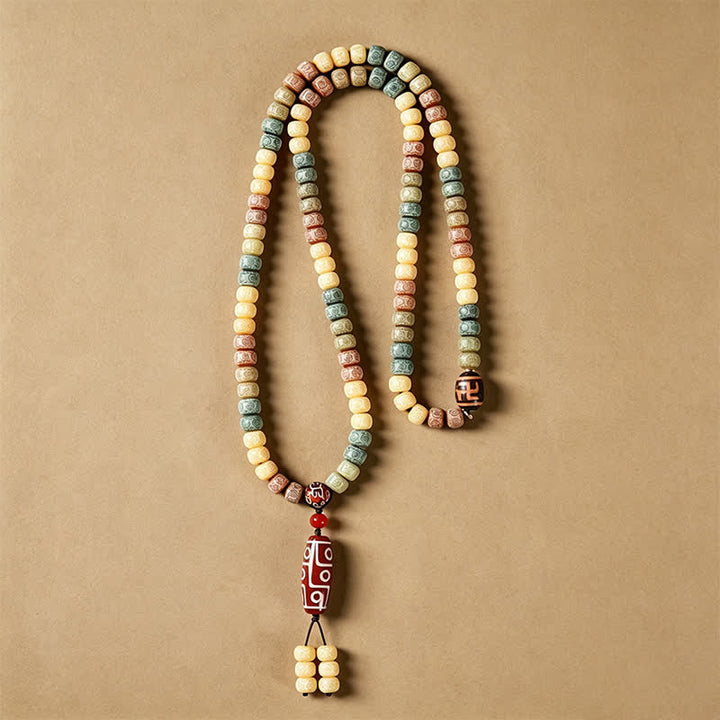 Buddha Stones Bodhi Seed Hand-Woven Peace Vintage Mala z 108 koralikami - image 7