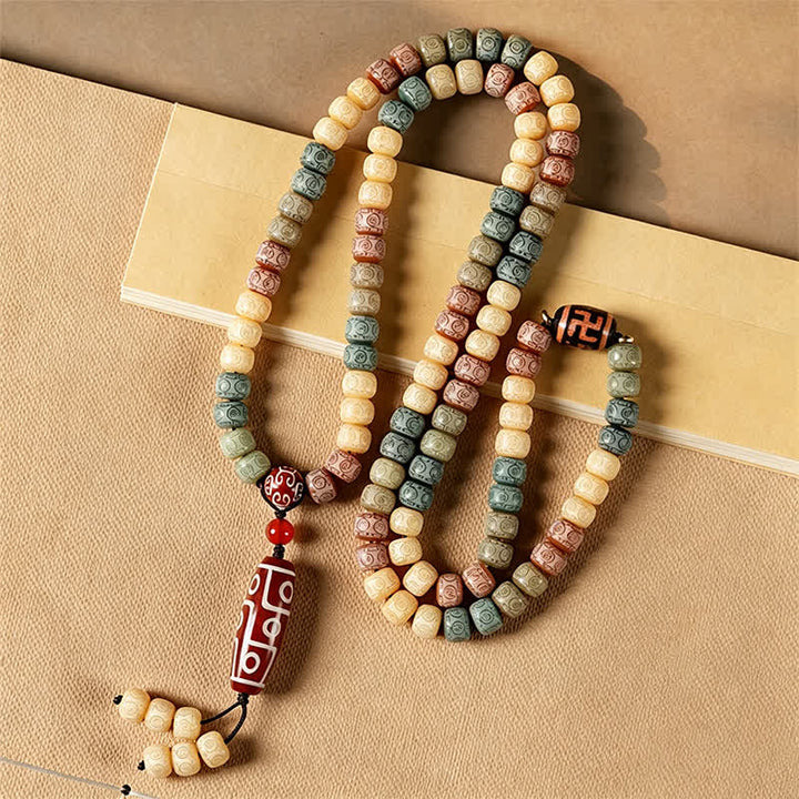 Buddha Stones Bodhi Seed Hand-Woven Peace Vintage Mala z 108 koralikami - image 4