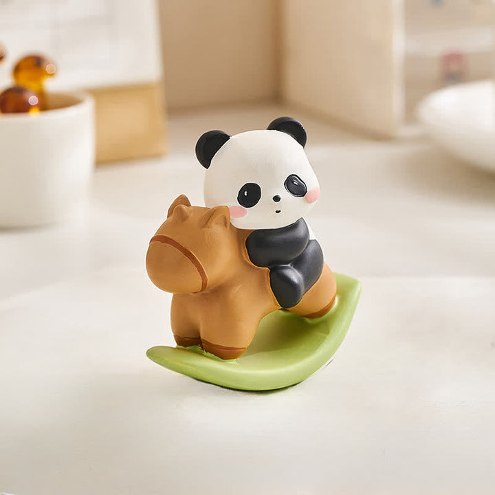 Buddha Stones Żywiczna, słodka panda bujająca się na biurku - image 3