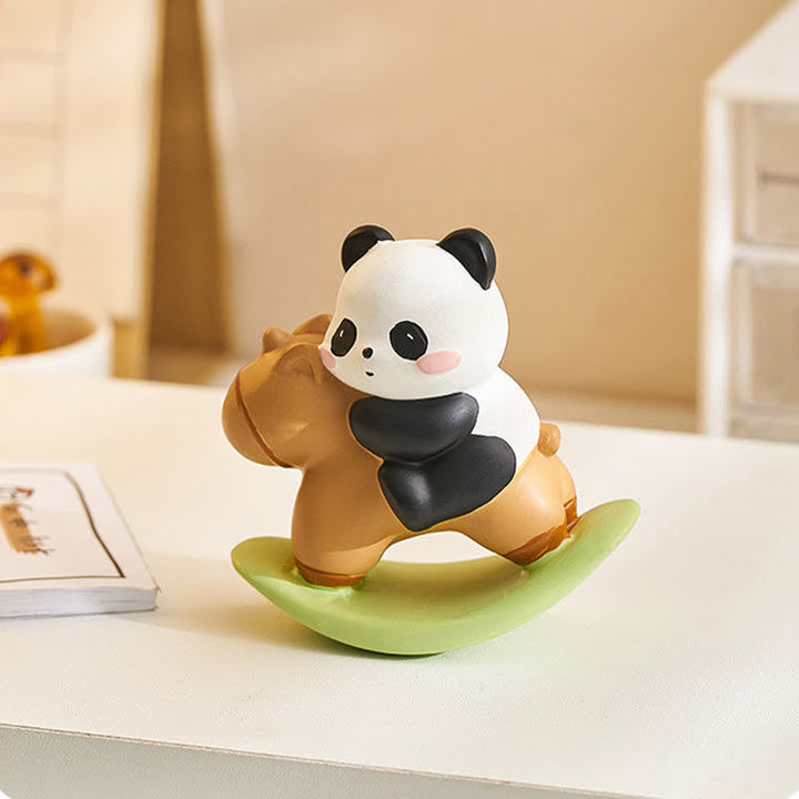 Buddha Stones Żywiczna, słodka panda bujająca się na biurku - image 2