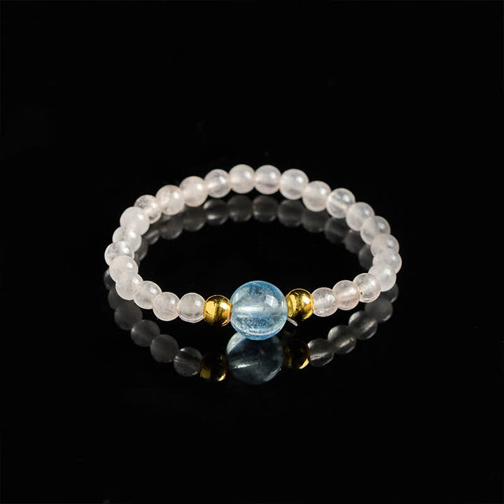 Buddha Stones 2 mm Mini koraliki naturalny rodonit akwamaryn topaz różowy kwarc uzdrawiający elastyczny pierścień - image 15