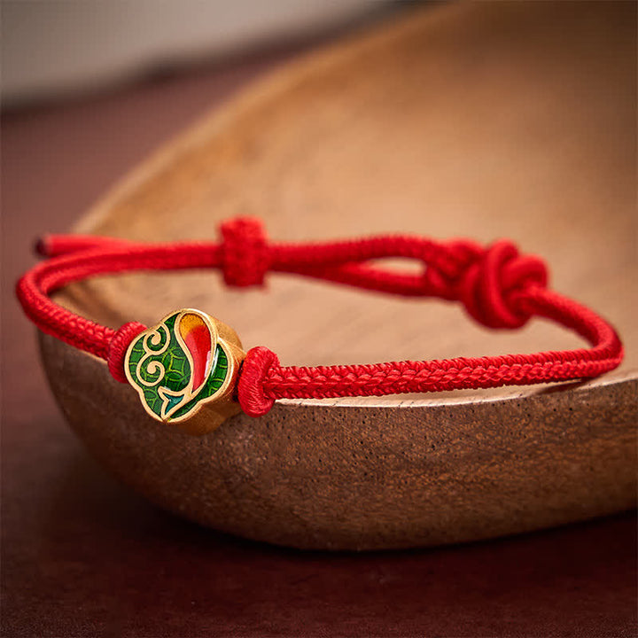 Buddha Stones Ręcznie robiona, regulowana bransoletka z podwójnego, plecionego sznurka chroniącego przed rybami Koi - image 10