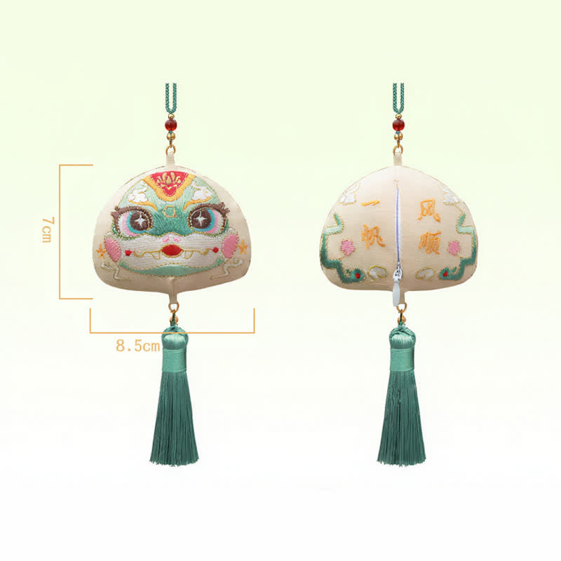 Buddha Stones Chiński haftowany smok tygrys frędzel szczęście uroczy zwierzęcy wystrój - Wąż - image 22