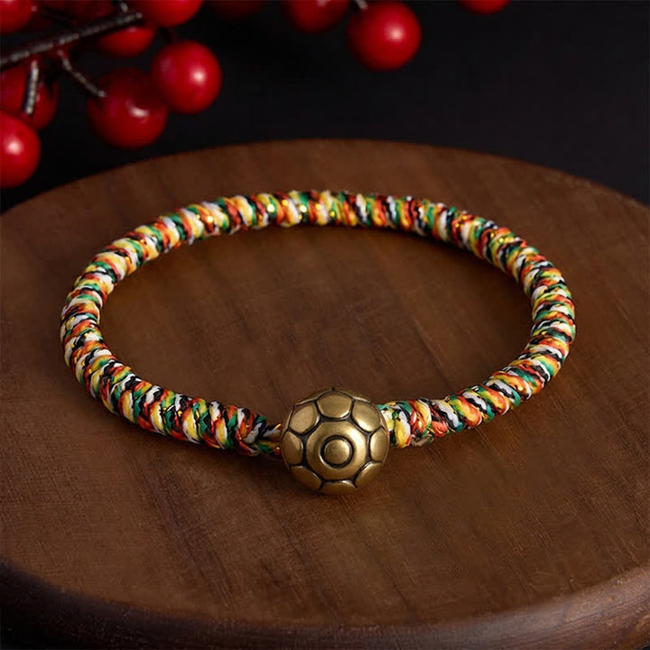 Buddha Stones Bransoletka pleciona ręcznie z kolorowego sznurka Lotus Balance - Kwiat Gesang - 7,5 cala (19 cm) - image 11