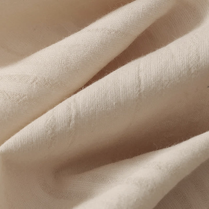 Buddha Stones Letnia, swobodna, minimalistyczna, jednolita sukienka damska z krótkim rękawem i kieszeniami, z okrągłym dekoltem - image 8