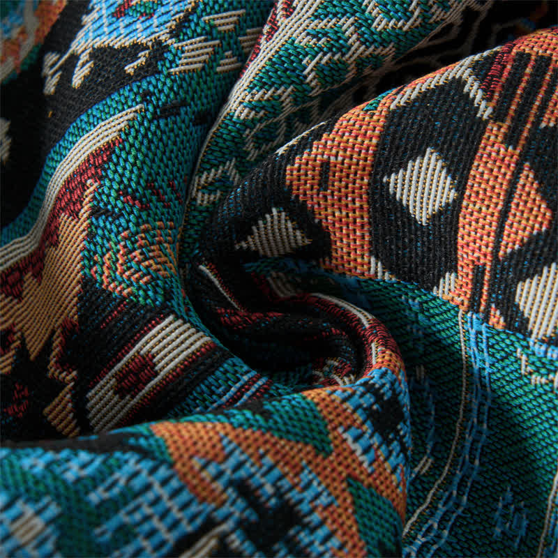 Szorty męskie Buddha Stones Summer Casual Boho ze ściągaczem i geometrycznym wzorem i kieszeniami - image 17