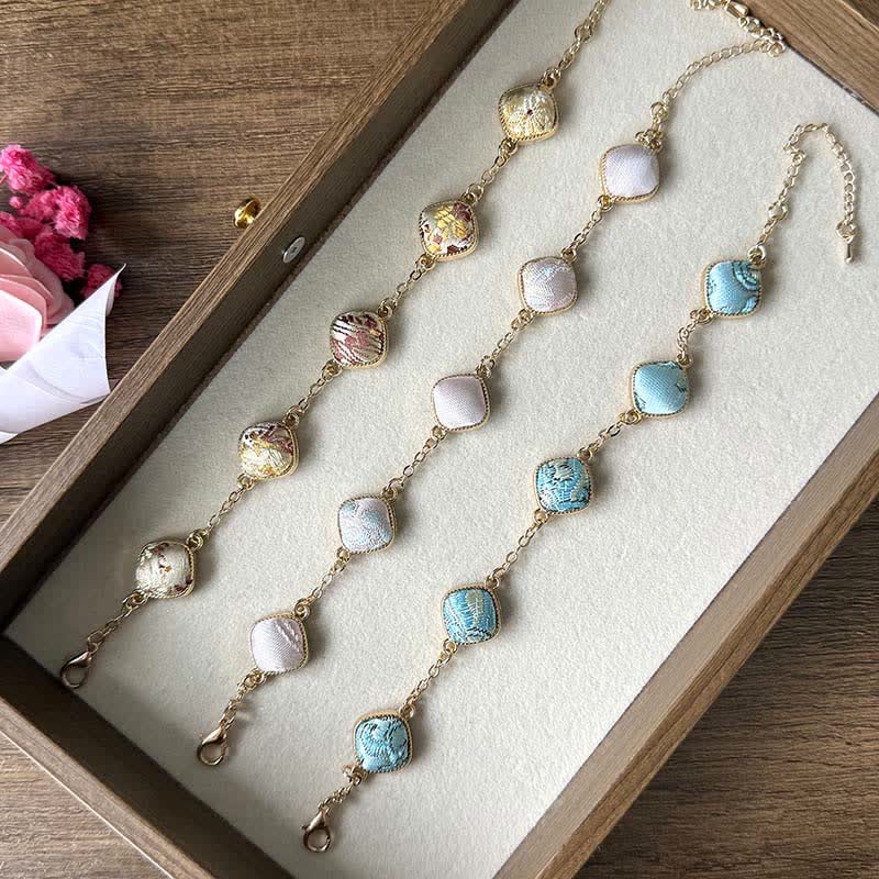Buddha Stones Bransoletka Copper Song Brocade Square Vintage Elegance - image 12