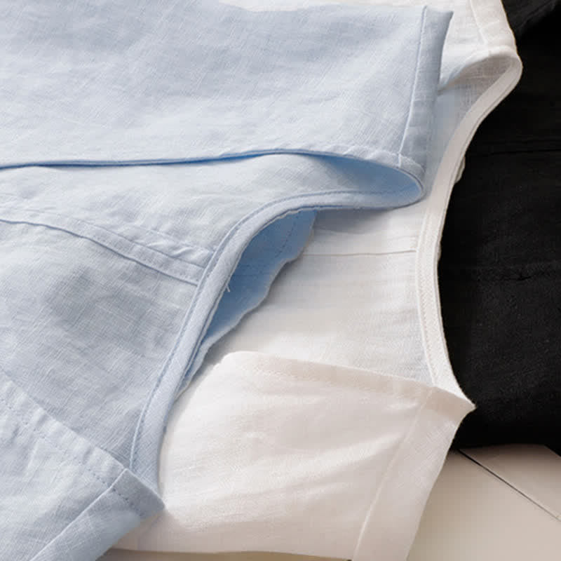 Buddha Stones Letnie, swobodne, minimalistyczne, damskie koszulki z krótkim rękawem i rozcięciem z boku, z dekoltem w serek - image 21