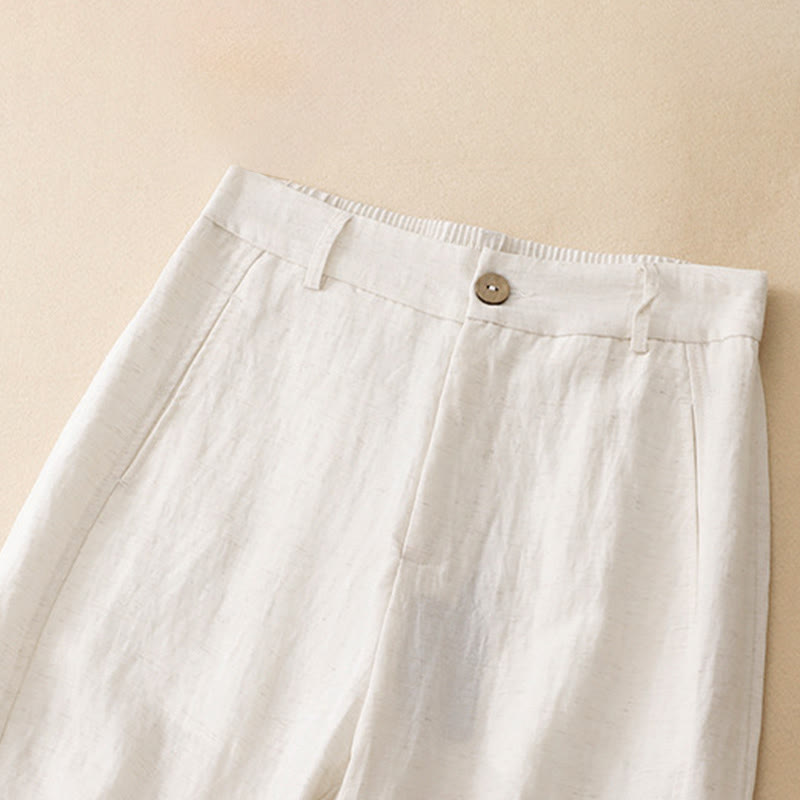 Buddha Stones Letnie, swobodne spodnie damskie typu harem z kieszenią, zapinane na guziki i zamek błyskawiczny - image 17