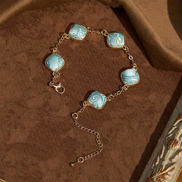 Buddha Stones Bransoletka Copper Song Brocade Square Vintage Elegance - image 1