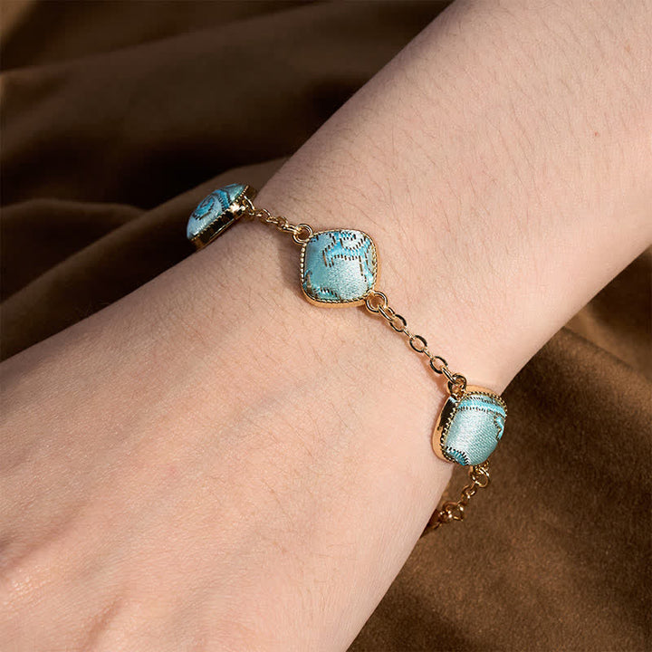 Buddha Stones Bransoletka Copper Song Brocade Square Vintage Elegance - image 4