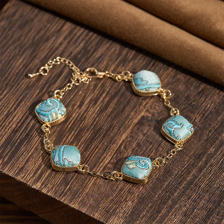 Buddha Stones Bransoletka Copper Song Brocade Square Vintage Elegance - image 2