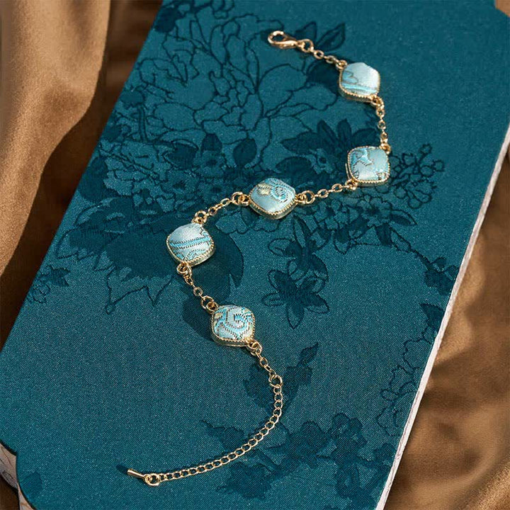 Buddha Stones Bransoletka Copper Song Brocade Square Vintage Elegance - image 3