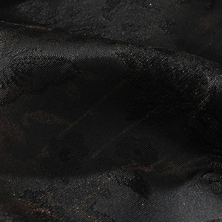 Buddha Stones Koszule męskie z krótkim rękawem w stylu casualowym, wiosenno-letnim, z kołnierzykiem typu stójka i motylem bambusowym - image 9