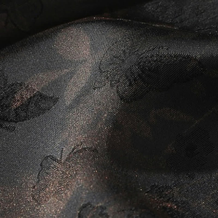 Buddha Stones Koszule męskie z krótkim rękawem w stylu casualowym, wiosenno-letnim, z kołnierzykiem typu stójka i motylem bambusowym - image 11