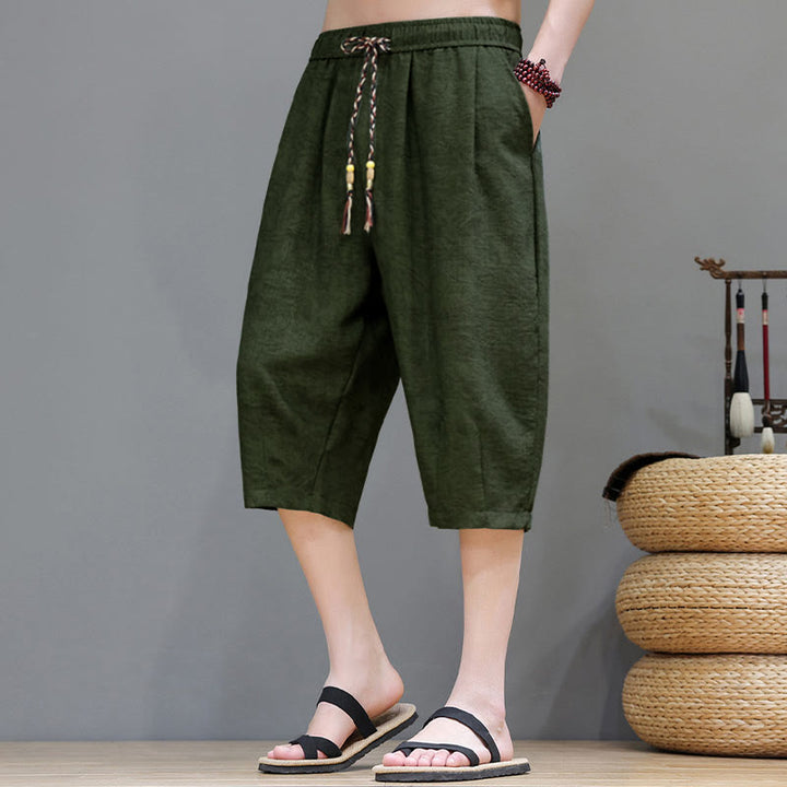 Buddha Stones Letnie, swobodne, boho, abstrakcyjne, męskie szorty ze ściągaczem i kieszenią - DarkOliveGreen - US/UK/AU48, EU58 (6XL) - image 33