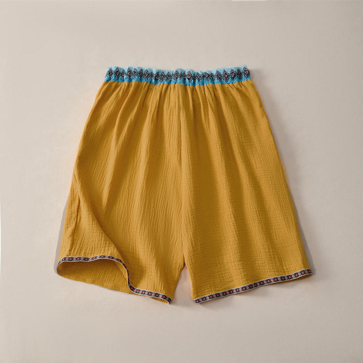 Męskie szorty bermudy Buddha Stones Summer Boho Casual ze ściągaczem i geometrycznymi kieszeniami - image 15