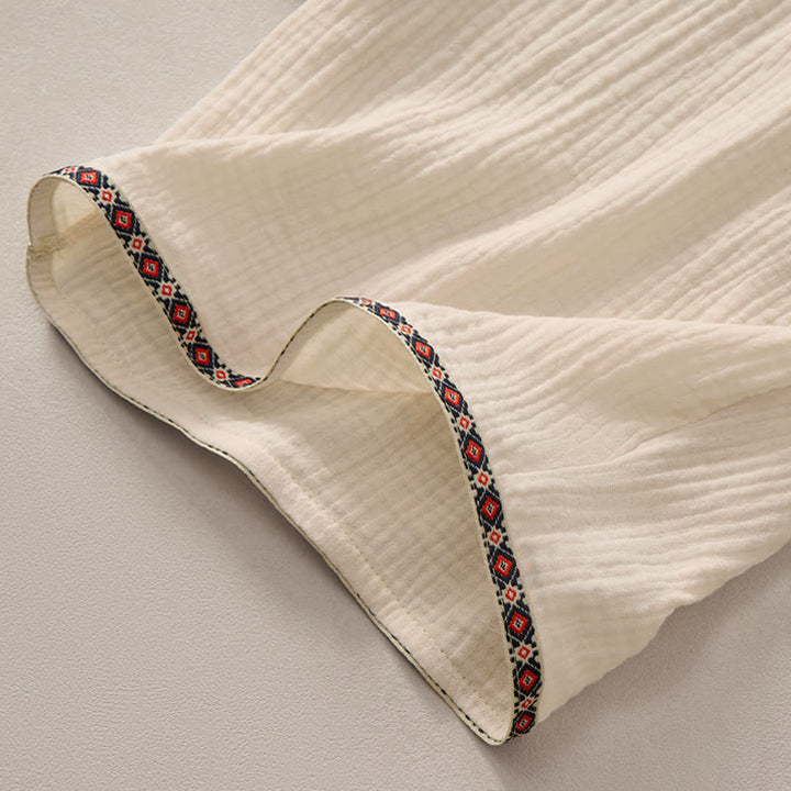 Męskie szorty bermudy Buddha Stones Summer Boho Casual ze ściągaczem i geometrycznymi kieszeniami - image 5
