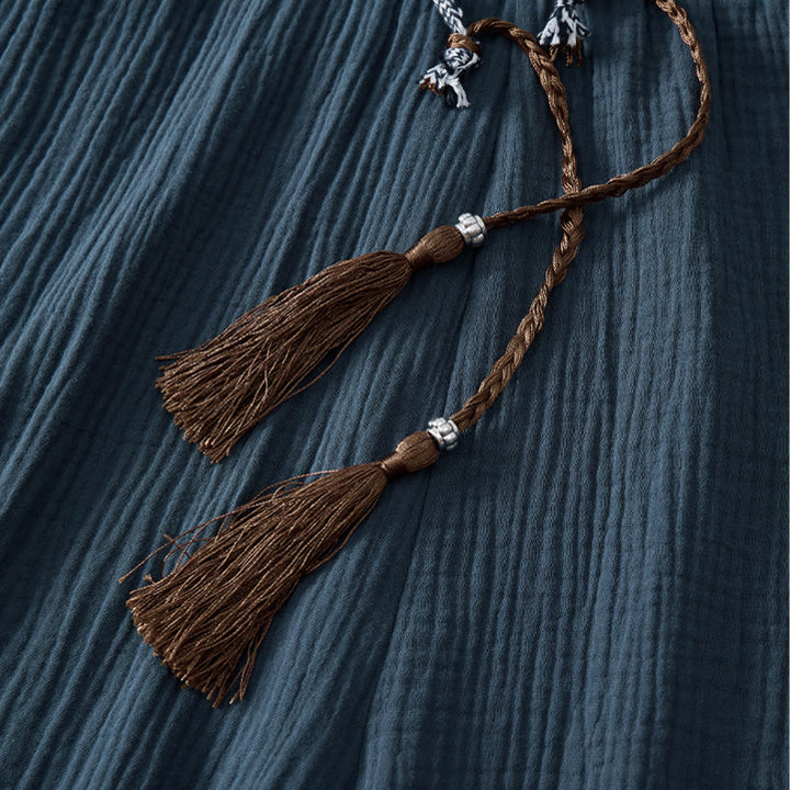 Męskie szorty bermudy Buddha Stones Summer Boho Casual ze ściągaczem i geometrycznymi kieszeniami - image 11