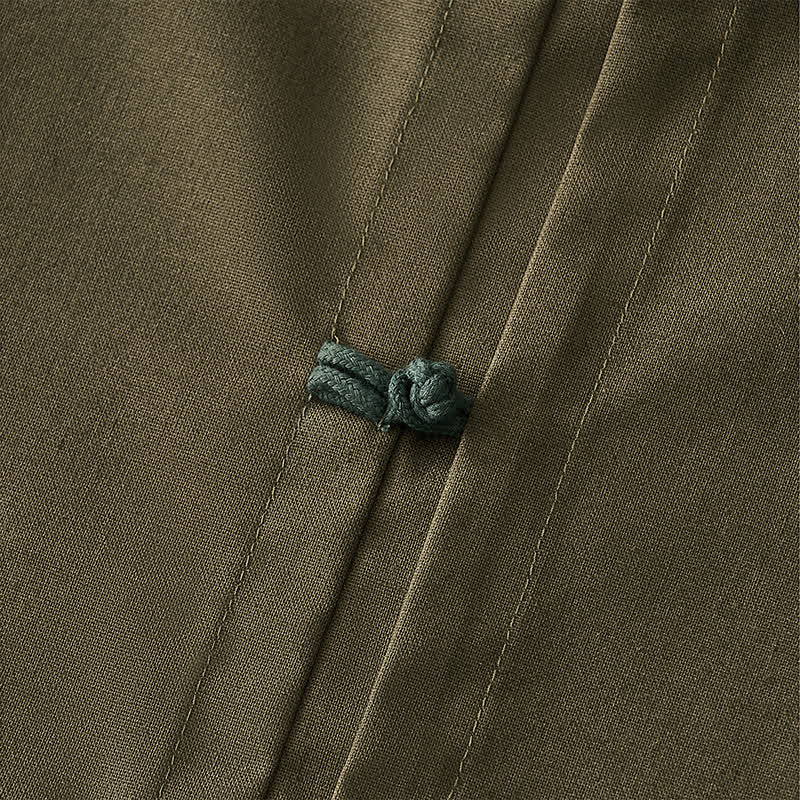 Buddha Stones Koszule męskie z długim rękawem, wiosenno-letnie, w stylu Tang, na co dzień, z guzikami w kształcie żaby - image 16