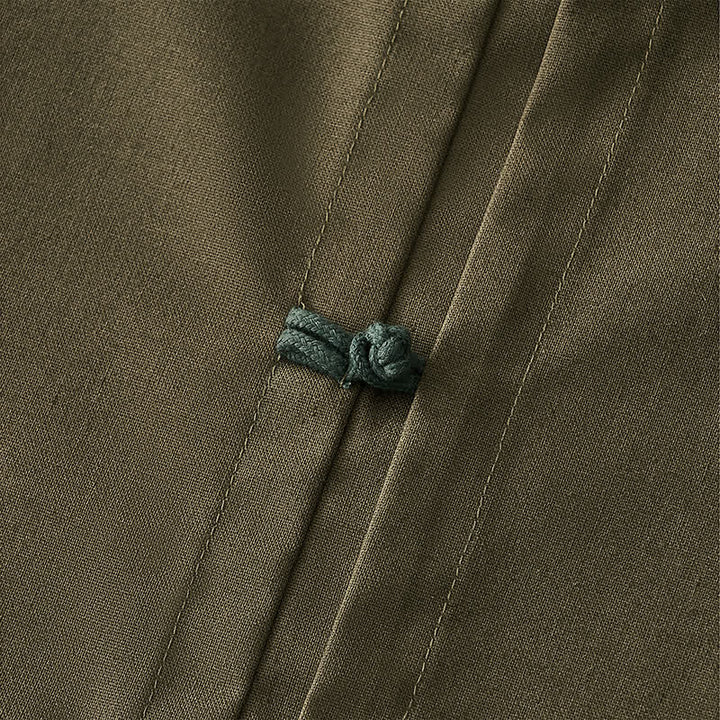 Buddha Stones Koszule męskie z długim rękawem, wiosenno-letnie, w stylu Tang, na co dzień, z guzikami w kształcie żaby - image 16