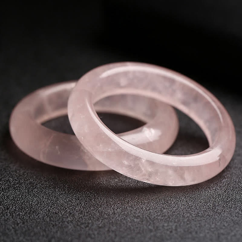 Bransoletka Buddha Stones Natural Rose Quartz Love Caring - 62 mm - image 0
