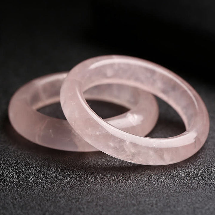 Bransoletka Buddha Stones Natural Rose Quartz Love Caring - 62 mm - image 0